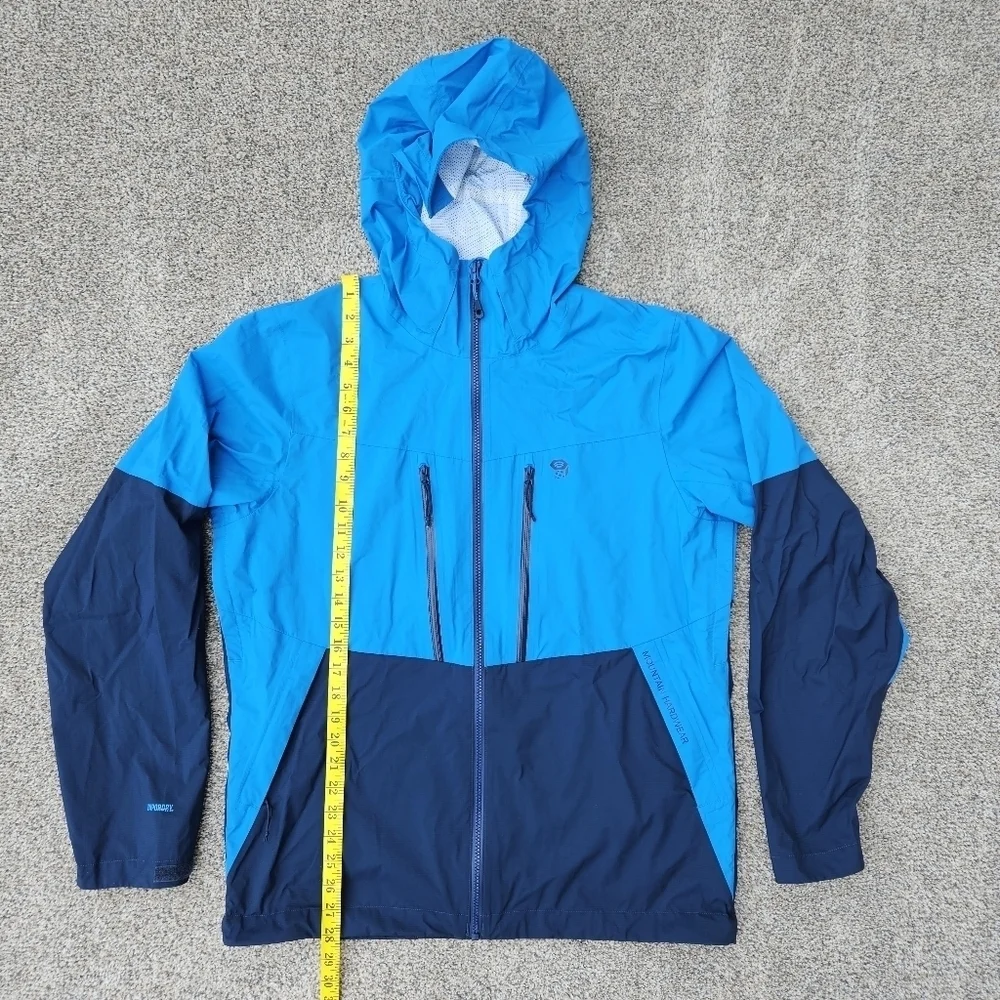 Mountain Hardwear ThunderShadow Jacket Blue Zip Up Coat Mens Size Medium